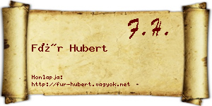 Für Hubert névjegykártya